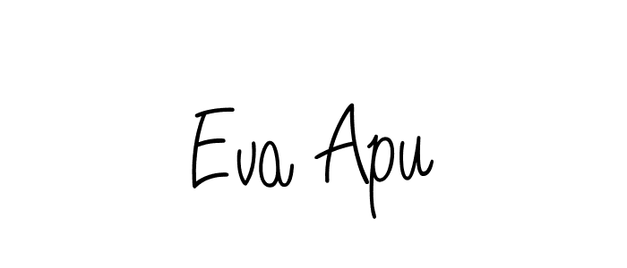 Angelique-Rose-font-FFP is a professional signature style that is perfect for those who want to add a touch of class to their signature. It is also a great choice for those who want to make their signature more unique. Get Eva Apu name to fancy signature for free. Eva Apu signature style 5 images and pictures png