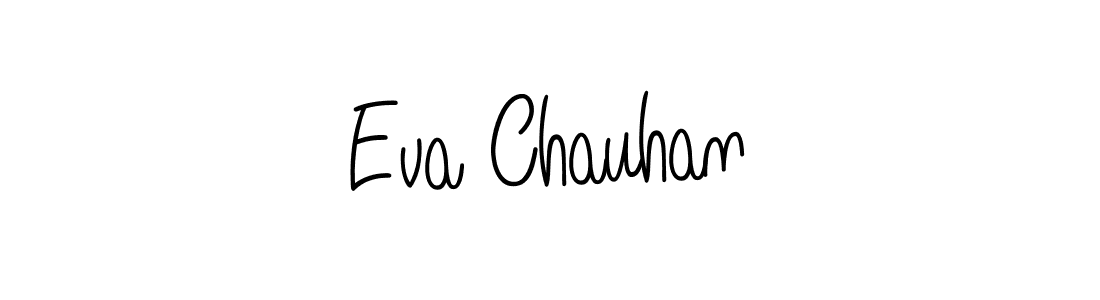 How to make Eva Chauhan name signature. Use Angelique-Rose-font-FFP style for creating short signs online. This is the latest handwritten sign. Eva Chauhan signature style 5 images and pictures png