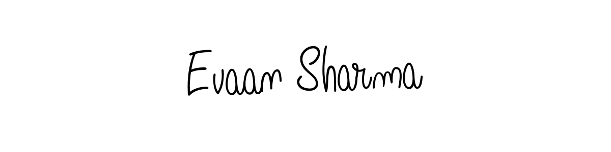 Evaan Sharma stylish signature style. Best Handwritten Sign (Angelique-Rose-font-FFP) for my name. Handwritten Signature Collection Ideas for my name Evaan Sharma. Evaan Sharma signature style 5 images and pictures png