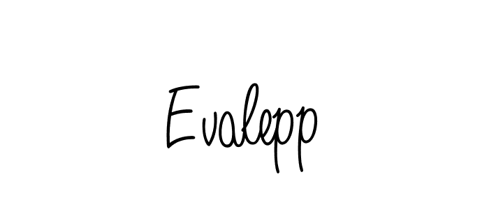 Use a signature maker to create a handwritten signature online. With this signature software, you can design (Angelique-Rose-font-FFP) your own signature for name Evalepp. Evalepp signature style 5 images and pictures png