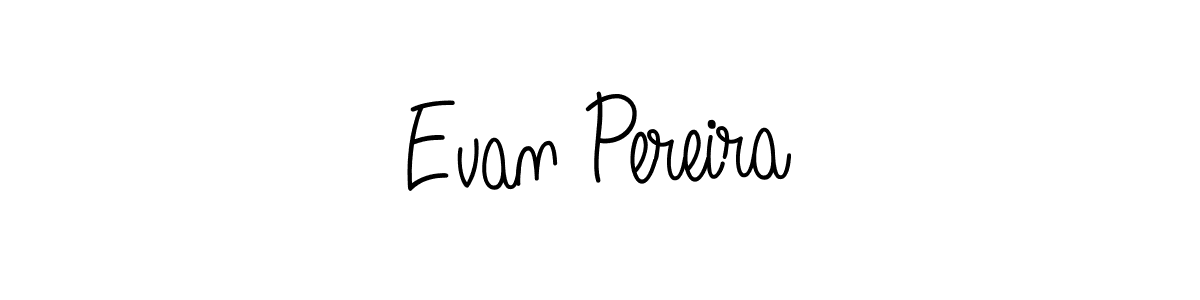 The best way (Angelique-Rose-font-FFP) to make a short signature is to pick only two or three words in your name. The name Evan Pereira include a total of six letters. For converting this name. Evan Pereira signature style 5 images and pictures png