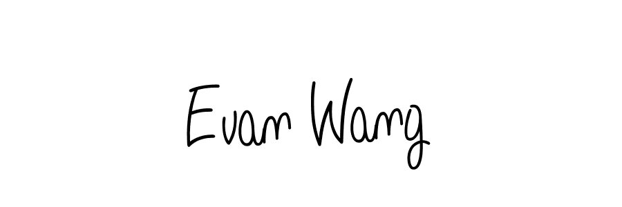 Best and Professional Signature Style for Evan Wang. Angelique-Rose-font-FFP Best Signature Style Collection. Evan Wang signature style 5 images and pictures png