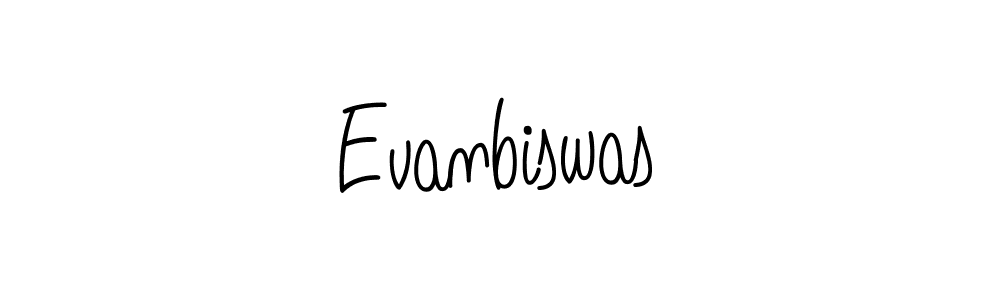 Use a signature maker to create a handwritten signature online. With this signature software, you can design (Angelique-Rose-font-FFP) your own signature for name Evanbiswas. Evanbiswas signature style 5 images and pictures png