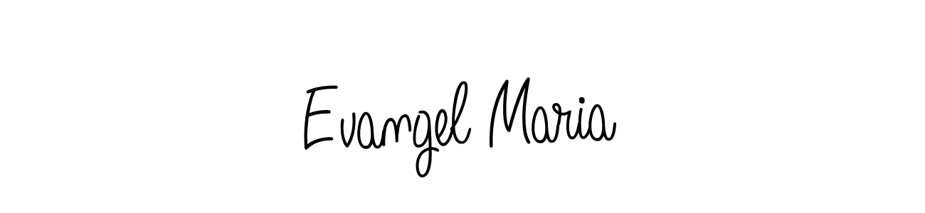 Also You can easily find your signature by using the search form. We will create Evangel Maria name handwritten signature images for you free of cost using Angelique-Rose-font-FFP sign style. Evangel Maria signature style 5 images and pictures png