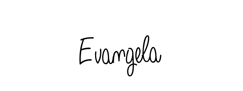 Use a signature maker to create a handwritten signature online. With this signature software, you can design (Angelique-Rose-font-FFP) your own signature for name Evangela. Evangela signature style 5 images and pictures png