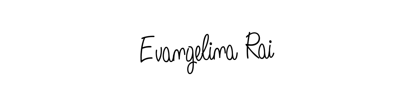 Evangelina Rai stylish signature style. Best Handwritten Sign (Angelique-Rose-font-FFP) for my name. Handwritten Signature Collection Ideas for my name Evangelina Rai. Evangelina Rai signature style 5 images and pictures png