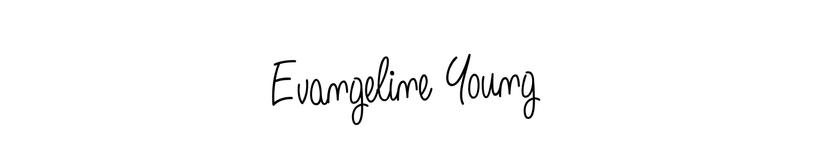 Angelique-Rose-font-FFP is a professional signature style that is perfect for those who want to add a touch of class to their signature. It is also a great choice for those who want to make their signature more unique. Get Evangeline Young name to fancy signature for free. Evangeline Young signature style 5 images and pictures png