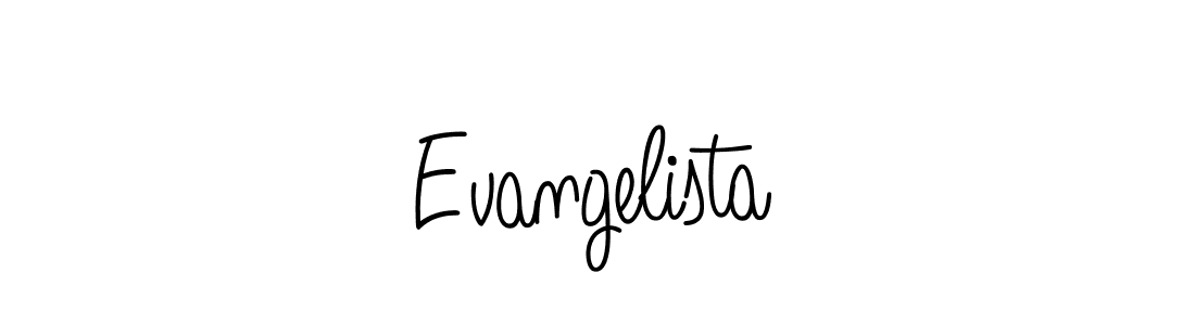 Use a signature maker to create a handwritten signature online. With this signature software, you can design (Angelique-Rose-font-FFP) your own signature for name Evangelista. Evangelista signature style 5 images and pictures png