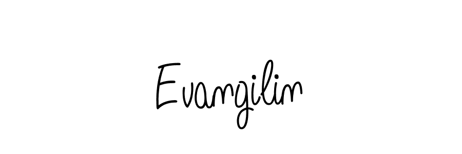 You should practise on your own different ways (Angelique-Rose-font-FFP) to write your name (Evangilin) in signature. don't let someone else do it for you. Evangilin signature style 5 images and pictures png