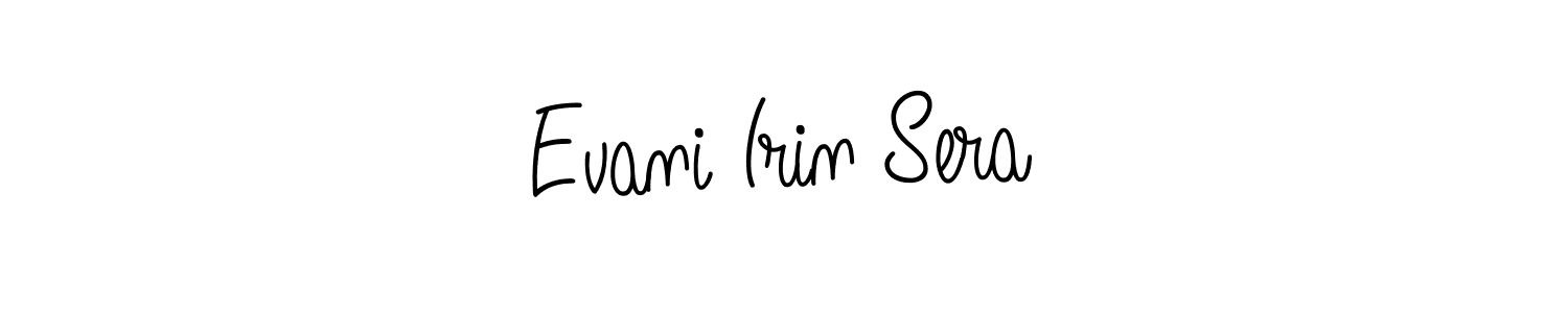You should practise on your own different ways (Angelique-Rose-font-FFP) to write your name (Evani Irin Sera) in signature. don't let someone else do it for you. Evani Irin Sera signature style 5 images and pictures png
