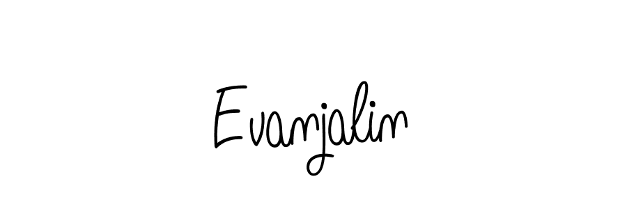 Design your own signature with our free online signature maker. With this signature software, you can create a handwritten (Angelique-Rose-font-FFP) signature for name Evanjalin. Evanjalin signature style 5 images and pictures png