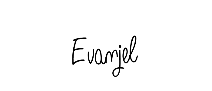 Design your own signature with our free online signature maker. With this signature software, you can create a handwritten (Angelique-Rose-font-FFP) signature for name Evanjel. Evanjel signature style 5 images and pictures png