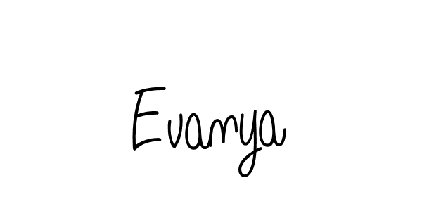 Design your own signature with our free online signature maker. With this signature software, you can create a handwritten (Angelique-Rose-font-FFP) signature for name Evanya. Evanya signature style 5 images and pictures png