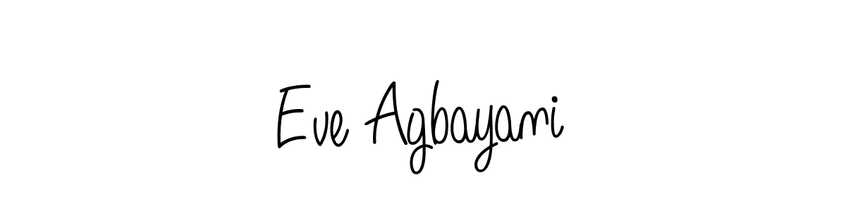 Create a beautiful signature design for name Eve Agbayani. With this signature (Angelique-Rose-font-FFP) fonts, you can make a handwritten signature for free. Eve Agbayani signature style 5 images and pictures png