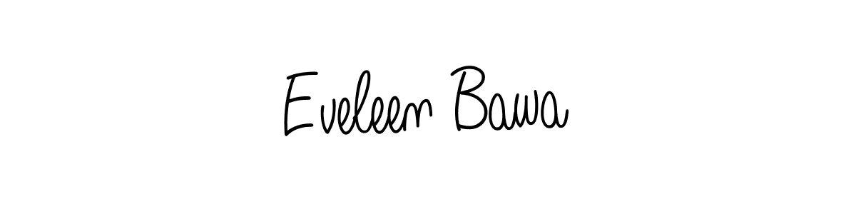 You should practise on your own different ways (Angelique-Rose-font-FFP) to write your name (Eveleen Bawa) in signature. don't let someone else do it for you. Eveleen Bawa signature style 5 images and pictures png