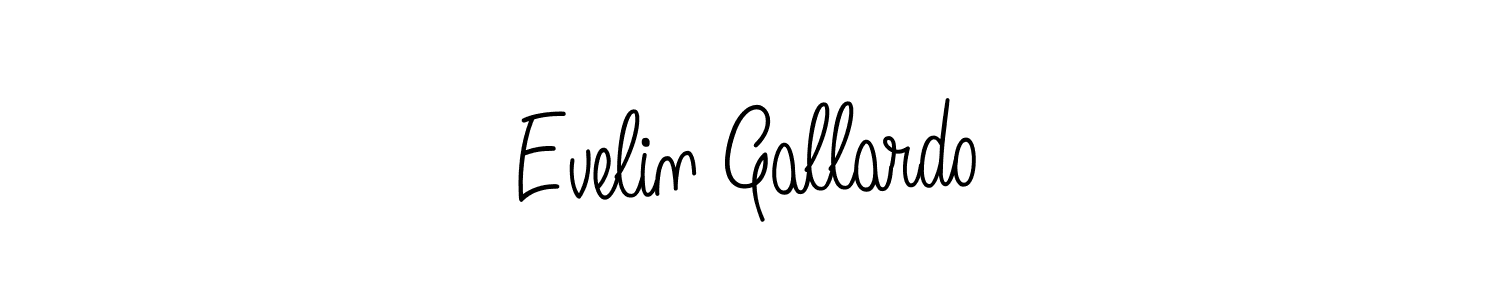 You should practise on your own different ways (Angelique-Rose-font-FFP) to write your name (Evelin Gallardo) in signature. don't let someone else do it for you. Evelin Gallardo signature style 5 images and pictures png