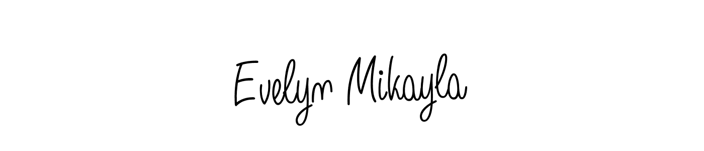 How to Draw Evelyn Mikayla signature style? Angelique-Rose-font-FFP is a latest design signature styles for name Evelyn Mikayla. Evelyn Mikayla signature style 5 images and pictures png