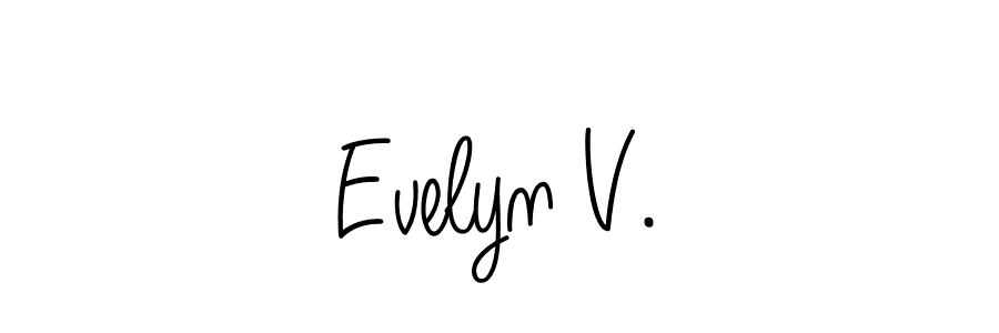 Design your own signature with our free online signature maker. With this signature software, you can create a handwritten (Angelique-Rose-font-FFP) signature for name Evelyn V.. Evelyn V. signature style 5 images and pictures png