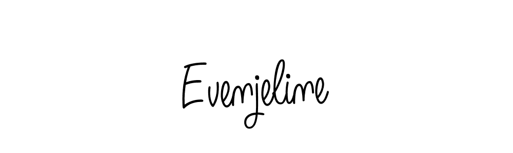 You should practise on your own different ways (Angelique-Rose-font-FFP) to write your name (Evenjeline) in signature. don't let someone else do it for you. Evenjeline signature style 5 images and pictures png