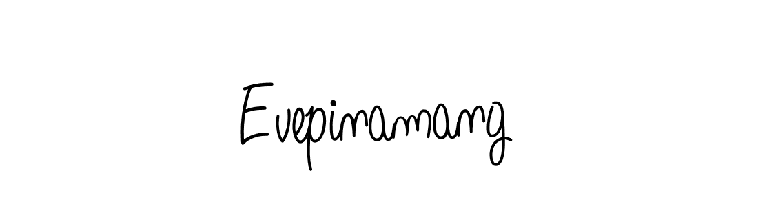 Make a beautiful signature design for name Evepinamang. With this signature (Angelique-Rose-font-FFP) style, you can create a handwritten signature for free. Evepinamang signature style 5 images and pictures png