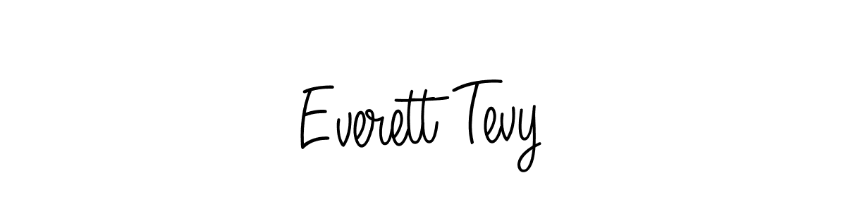 Create a beautiful signature design for name Everett Tevy. With this signature (Angelique-Rose-font-FFP) fonts, you can make a handwritten signature for free. Everett Tevy signature style 5 images and pictures png