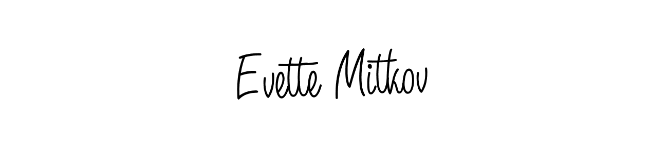 Also we have Evette Mitkov name is the best signature style. Create professional handwritten signature collection using Angelique-Rose-font-FFP autograph style. Evette Mitkov signature style 5 images and pictures png