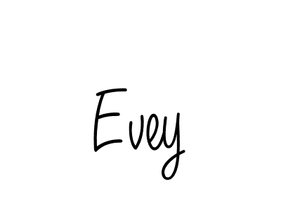 Use a signature maker to create a handwritten signature online. With this signature software, you can design (Angelique-Rose-font-FFP) your own signature for name Evey. Evey signature style 5 images and pictures png