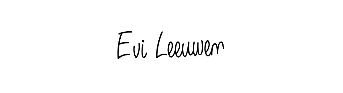 Make a beautiful signature design for name Evi Leeuwen. With this signature (Angelique-Rose-font-FFP) style, you can create a handwritten signature for free. Evi Leeuwen signature style 5 images and pictures png
