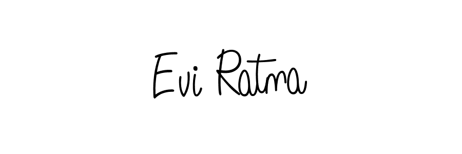 You should practise on your own different ways (Angelique-Rose-font-FFP) to write your name (Evi Ratna) in signature. don't let someone else do it for you. Evi Ratna signature style 5 images and pictures png