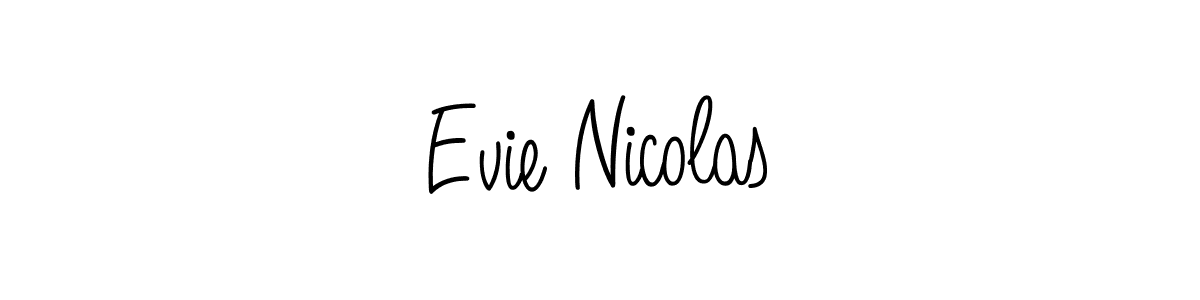 How to make Evie Nicolas signature? Angelique-Rose-font-FFP is a professional autograph style. Create handwritten signature for Evie Nicolas name. Evie Nicolas signature style 5 images and pictures png