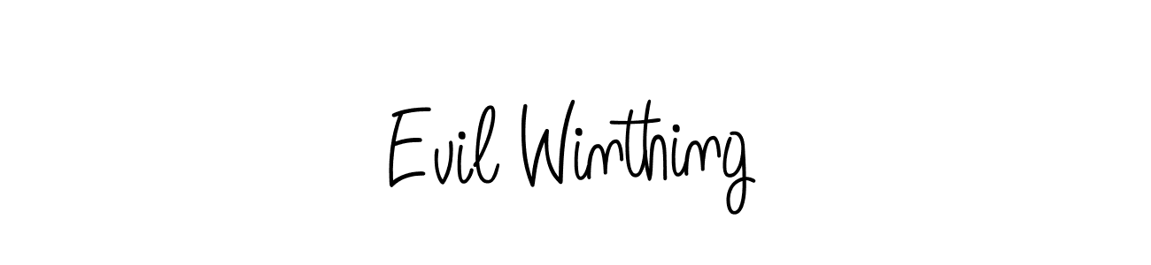 Design your own signature with our free online signature maker. With this signature software, you can create a handwritten (Angelique-Rose-font-FFP) signature for name Evil Winthing. Evil Winthing signature style 5 images and pictures png