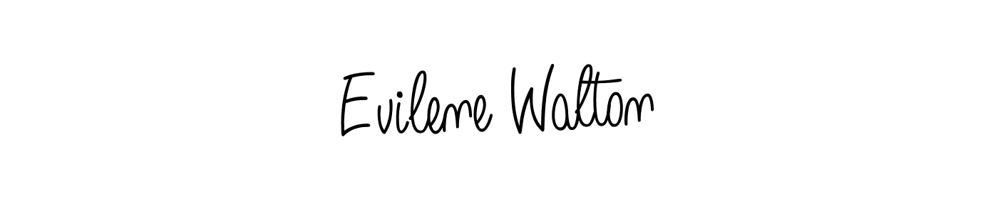 Evilene Walton stylish signature style. Best Handwritten Sign (Angelique-Rose-font-FFP) for my name. Handwritten Signature Collection Ideas for my name Evilene Walton. Evilene Walton signature style 5 images and pictures png
