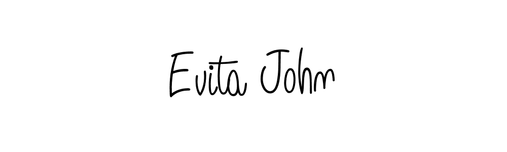 Create a beautiful signature design for name Evita John. With this signature (Angelique-Rose-font-FFP) fonts, you can make a handwritten signature for free. Evita John signature style 5 images and pictures png