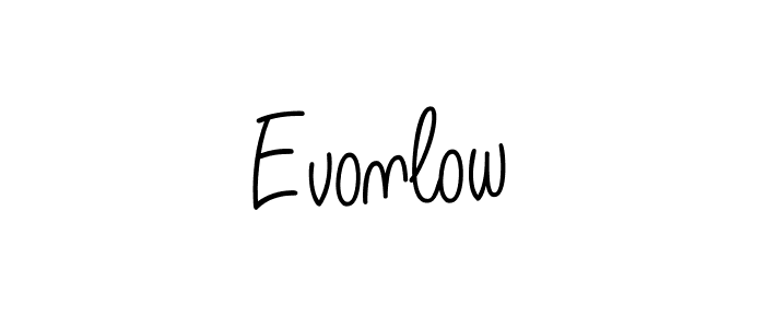 Evonlow stylish signature style. Best Handwritten Sign (Angelique-Rose-font-FFP) for my name. Handwritten Signature Collection Ideas for my name Evonlow. Evonlow signature style 5 images and pictures png