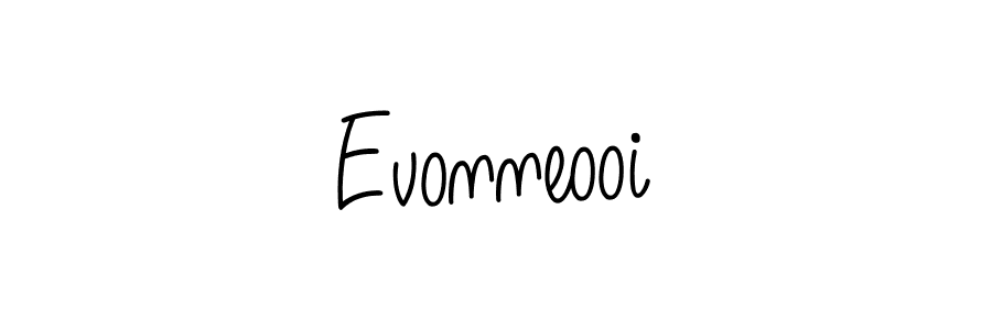 How to make Evonneooi name signature. Use Angelique-Rose-font-FFP style for creating short signs online. This is the latest handwritten sign. Evonneooi signature style 5 images and pictures png