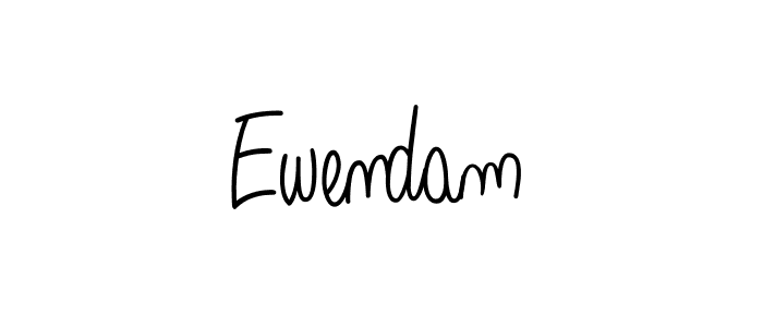 Use a signature maker to create a handwritten signature online. With this signature software, you can design (Angelique-Rose-font-FFP) your own signature for name Ewendam. Ewendam signature style 5 images and pictures png