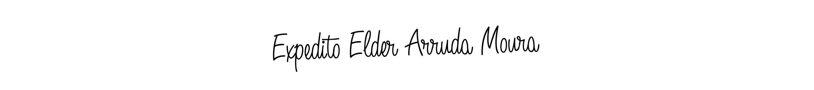 Use a signature maker to create a handwritten signature online. With this signature software, you can design (Angelique-Rose-font-FFP) your own signature for name Expedito Elder Arruda Moura. Expedito Elder Arruda Moura signature style 5 images and pictures png