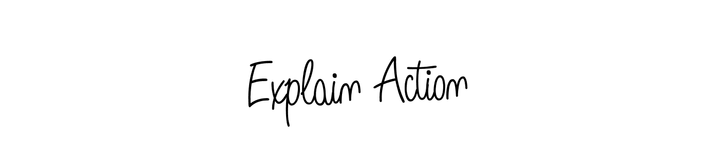 You should practise on your own different ways (Angelique-Rose-font-FFP) to write your name (Explain Action) in signature. don't let someone else do it for you. Explain Action signature style 5 images and pictures png