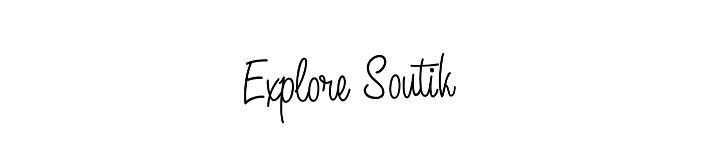 Check out images of Autograph of Explore Soutik name. Actor Explore Soutik Signature Style. Angelique-Rose-font-FFP is a professional sign style online. Explore Soutik signature style 5 images and pictures png