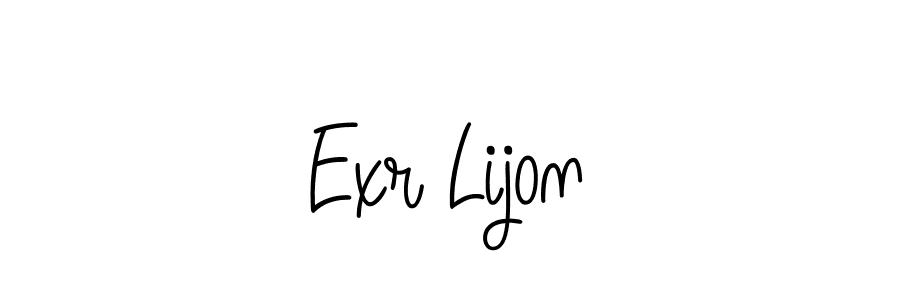 Check out images of Autograph of Exr Lijon name. Actor Exr Lijon Signature Style. Angelique-Rose-font-FFP is a professional sign style online. Exr Lijon signature style 5 images and pictures png
