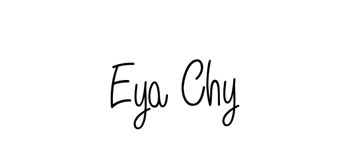 You should practise on your own different ways (Angelique-Rose-font-FFP) to write your name (Eya Chy) in signature. don't let someone else do it for you. Eya Chy signature style 5 images and pictures png