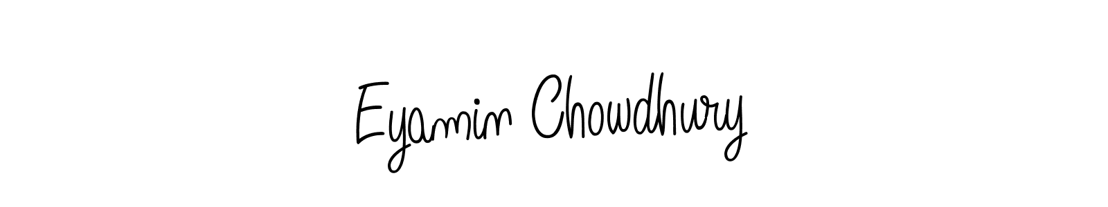 if you are searching for the best signature style for your name Eyamin Chowdhury. so please give up your signature search. here we have designed multiple signature styles  using Angelique-Rose-font-FFP. Eyamin Chowdhury signature style 5 images and pictures png