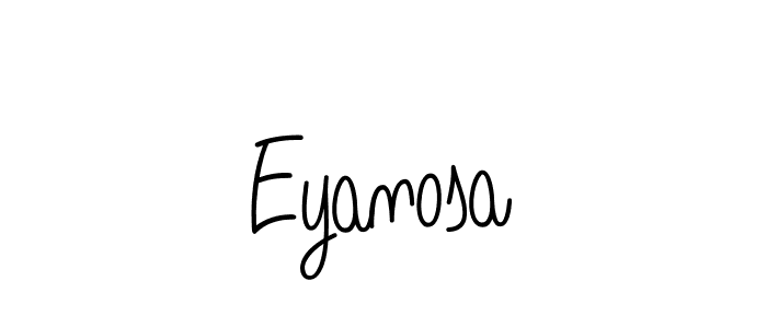 You should practise on your own different ways (Angelique-Rose-font-FFP) to write your name (Eyanosa) in signature. don't let someone else do it for you. Eyanosa signature style 5 images and pictures png
