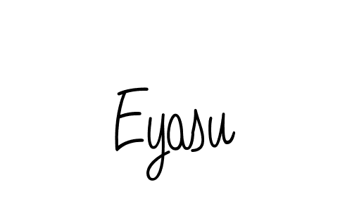 Design your own signature with our free online signature maker. With this signature software, you can create a handwritten (Angelique-Rose-font-FFP) signature for name Eyasu. Eyasu signature style 5 images and pictures png