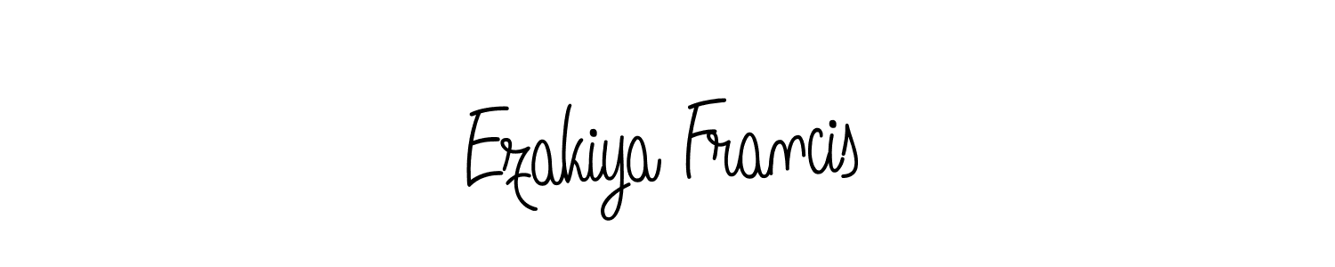 Ezakiya Francis stylish signature style. Best Handwritten Sign (Angelique-Rose-font-FFP) for my name. Handwritten Signature Collection Ideas for my name Ezakiya Francis. Ezakiya Francis signature style 5 images and pictures png