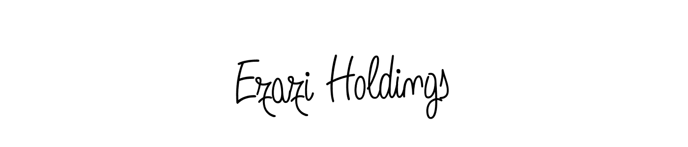 if you are searching for the best signature style for your name Ezazi Holdings. so please give up your signature search. here we have designed multiple signature styles  using Angelique-Rose-font-FFP. Ezazi Holdings signature style 5 images and pictures png