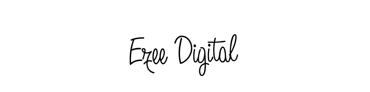 How to make Ezee Digital name signature. Use Angelique-Rose-font-FFP style for creating short signs online. This is the latest handwritten sign. Ezee Digital signature style 5 images and pictures png