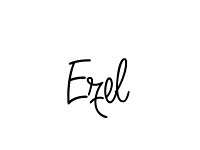 You should practise on your own different ways (Angelique-Rose-font-FFP) to write your name (Ezel) in signature. don't let someone else do it for you. Ezel signature style 5 images and pictures png