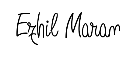 Elevate your brand with a stunning Ezhil Maran eSignature. The Angelique-Rose-font-FFP style provides a balanced, flowing aesthetic for everyday signing. Ezhil Maran signature style 5 images and pictures png