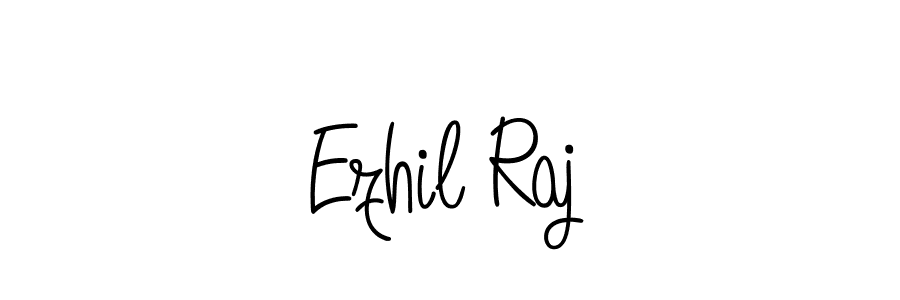 The best way (Angelique-Rose-font-FFP) to make a short signature is to pick only two or three words in your name. The name Ezhil Raj include a total of six letters. For converting this name. Ezhil Raj signature style 5 images and pictures png